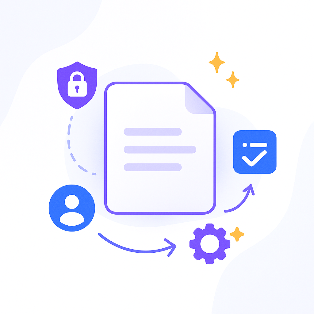 Infographic for OptiFlo AI showing document management and AI workflows